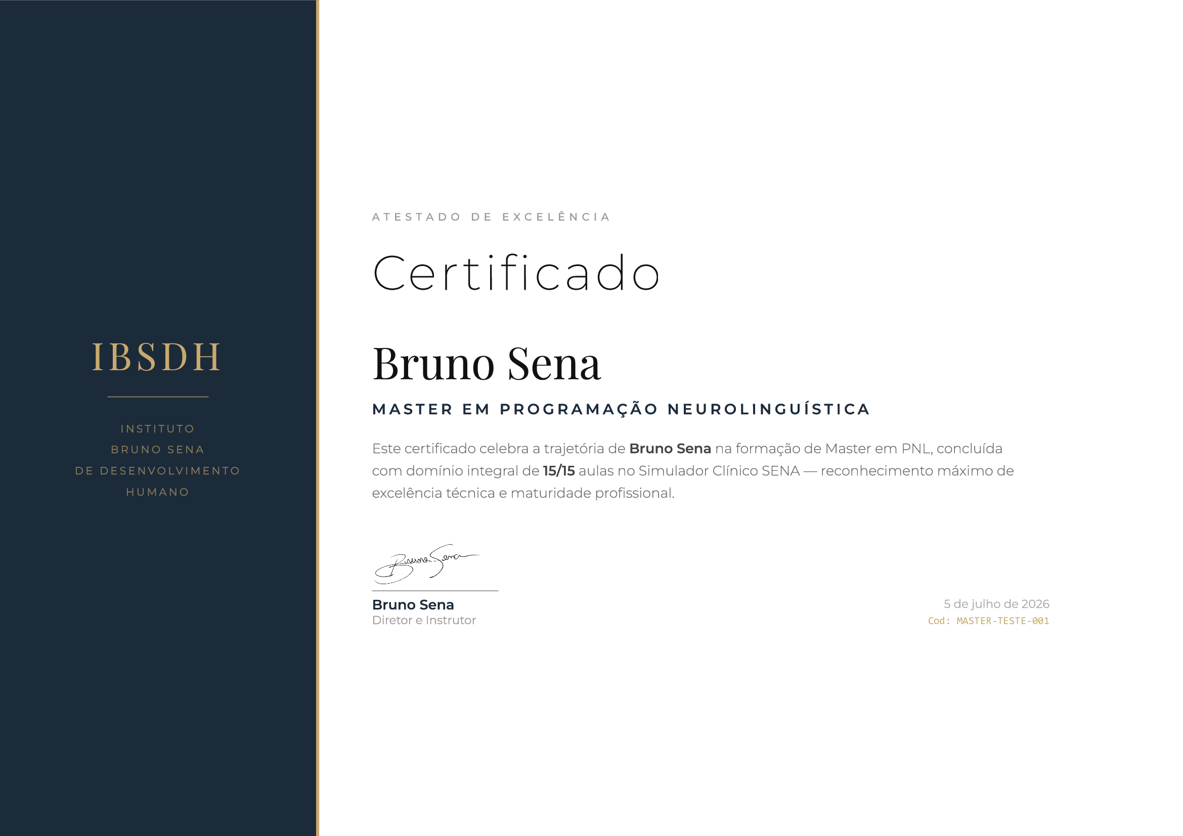 Certificado IBSDH